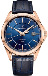 Aeronautec Classic Niebieski/Skóra Ø42 mm ANT-44085.19