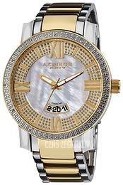 Akribos XXIV Diamond Biały/Stal Ø47 mm AK506TT