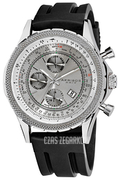 Akribos XXIV Conqueror Srebrny/Guma Ø48 mm AK532SS