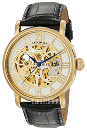 Akribos XXIV Żółte złoto/Skóra Ø45 mm AK540YG