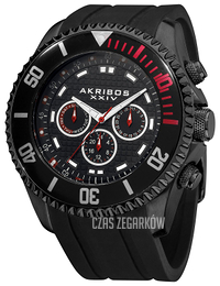 Akribos XXIV Czarny/Guma Ø50 mm AK597RD
