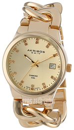 Akribos XXIV Diamond Żółte złoto/Stal w odcieniu złota Ø38 mm AK608YG