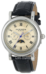 Akribos XXIV Retro Szampański/Skóra Ø40 mm AK635SSW