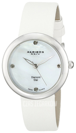Akribos XXIV Impeccable Biały/Satyna Ø30 mm AK687SS