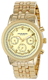 Akribos XXIV Diamond Żółte złoto/Stal w odcieniu złota Ø38 mm AK722YG