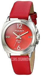 Akribos XXIV Diamond Czerwony/Satyna Ø30 mm AK742RD