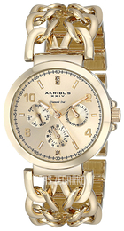 Akribos XXIV Diamond Żółte złoto/Stal w odcieniu złota Ø38 mm AK746YG