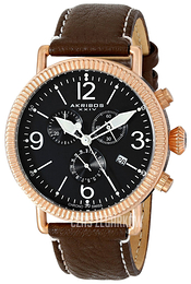 Akribos XXIV Ultimate Czarny/Skóra Ø42 mm AK753BK