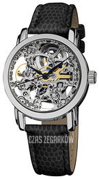 Akribos XXIV Skeleton Srebrny/Skóra Ø32 mm AKR431SS