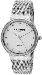Akribos XXIV Diamond Biały/Stal Ø36 mm AK1009SS