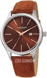 Akribos XXIV Classic Brązowy/Skóra Ø44 mm AK1019SSBR