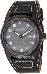 Akribos XXIV Classic Szary/Skóra Ø46 mm AK1024BK