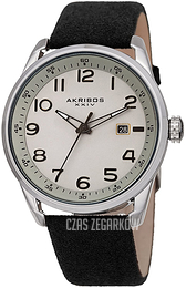 Akribos XXIV Srebrny/Skóra Ø40 mm AK1029BK