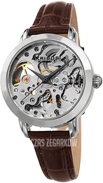 Akribos XXIV Mechanical Szkieletowa tarczy/Skóra Ø32 mm AK1037BR