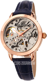 Akribos XXIV Szkieletowa tarczy/Skóra Ø26 mm AK1037BU