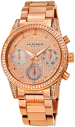 Akribos XXIV Diamond Różowe złoto/Stal w kolorze różowego złota Ø36 mm AK1038RG