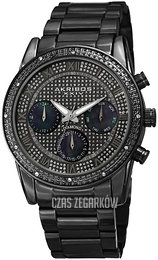 Akribos XXIV Diamond Czarny/Stal Ø42 mm AK1040BK