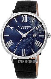 Akribos XXIV Waves Niebieski/Skóra Ø42 mm AK1041SSBU