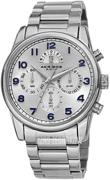 Akribos XXIV Srebrny/Stal Ø41 mm AK1042SS