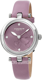 Akribos XXIV Diamond Purpurowy/Skóra Ø34 mm AK1044LV