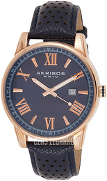 Akribos XXIV Niebieski/Skóra Ø42 mm AK1048RGBU