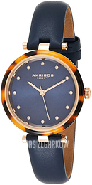 Akribos XXIV Crystal Niebieski/Skóra Ø34 mm AK1052BU