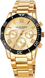 Akribos XXIV Multi-Function Żółte złoto/Stal w odcieniu złota Ø42 mm AK1054YG