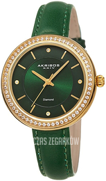 Akribos XXIV Diamond Zielony/Skóra Ø35 mm AK1067GN