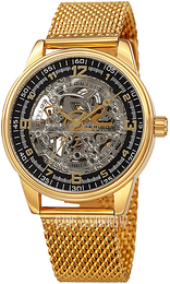 Akribos XXIV Mechanical Czarny/Stal w odcieniu złota Ø41 mm AK1074YGB