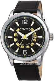 Akribos XXIV Wheel Czarny/Skóra Ø45 mm AK1079SSBK