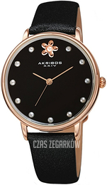 Akribos XXIV Fashion Czarny/Skóra Ø34 mm AK1084BK