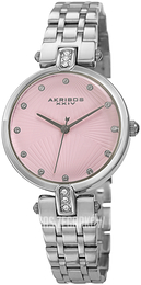 Akribos XXIV Crystal Różowy/Stal Ø32 mm AK1085PK