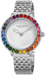 Akribos XXIV Crystal Biały/Stal Ø34 mm AK1091SS
