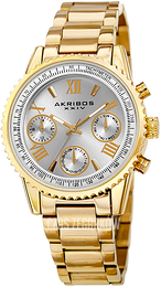 Akribos XXIV Multi-Function Srebrny/Stal w odcieniu złota Ø37 mm AK1100YG