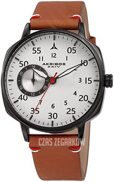 Akribos XXIV Analog Biały/Skóra Ø42 mm AK1109BRBK