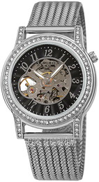 Akribos XXIV Crystal Czarny/Stal Ø38 mm AK1117SSB