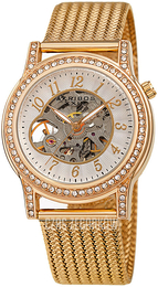 Akribos XXIV Crystal Biały/Stal w odcieniu złota Ø38 mm AK1117YG