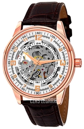 Akribos XXIV Szkieletowa tarczy/Skóra Ø40 mm AK410RG