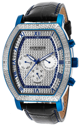 Akribos XXIV Multi-Function Srebrny/Skóra AK459BU