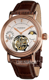 Akribos XXIV Mechanical Biały/Skóra Ø42.5 mm AK493RG