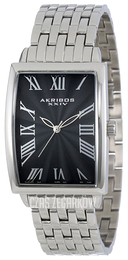 Akribos XXIV Czarny/Stal AK505BK