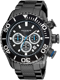Akribos XXIV Czarny/Stal Ø47 mm AK512BK