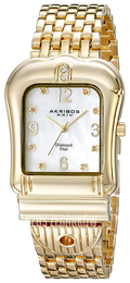 Akribos XXIV Diamond Biały/Stal w odcieniu złota AK528YG