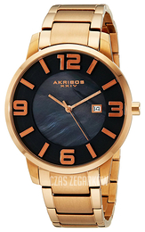 Akribos XXIV Essential Czarny/Stal w kolorze różowego złota Ø42 mm AK566RG