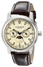 Akribos XXIV Ultimate Szampański/Skóra Ø43 mm AK573BR