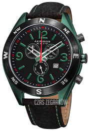 Akribos XXIV Conqueror Czarny/Skóra Ø48 mm AK582GN