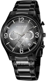 Akribos XXIV Szary/Stal Ø43 mm AK607BLK
