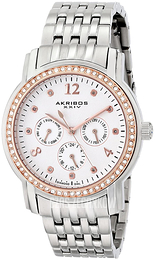 Akribos XXIV Biały/Stal Ø40 mm AK626SS