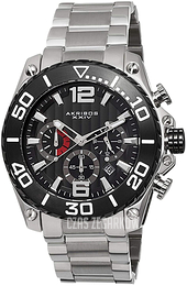 Akribos XXIV Czarny/Stal Ø45 mm AK639BKS