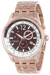 Akribos XXIV Grandiose Brązowy/Stal w kolorze różowego złota Ø48 mm AK650RG